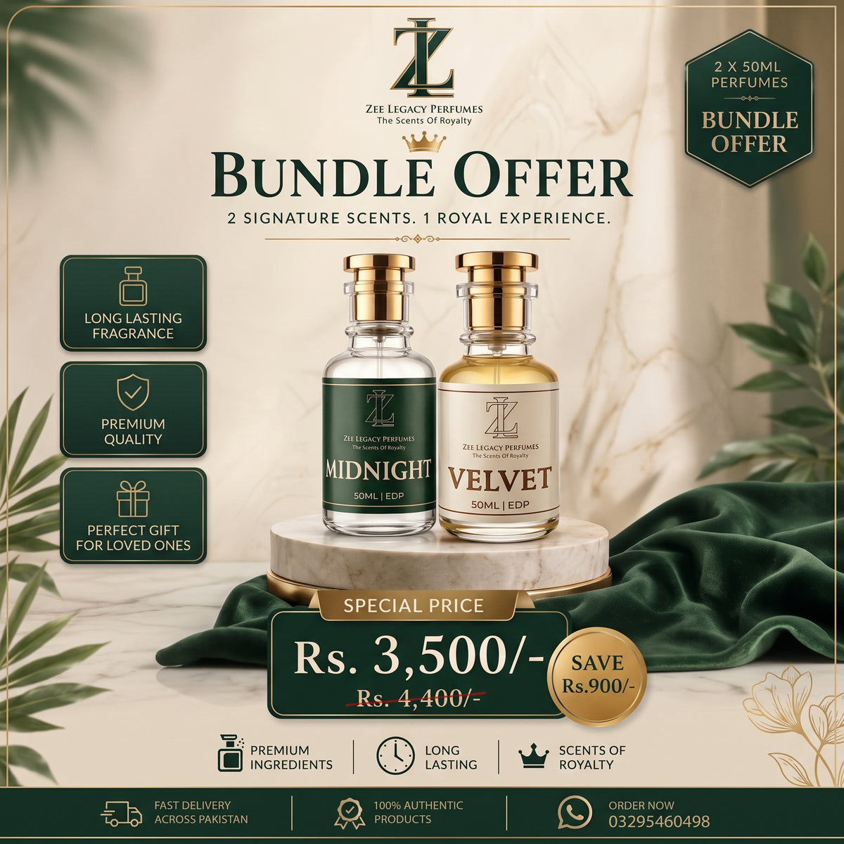 Bundle Offer — 2 Signature Scents, 1 Royal Experience