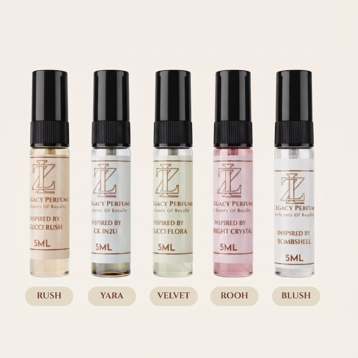 Zee Legacy Tester Kit | Custom 5x5ml Perfume Oil Sampler Box